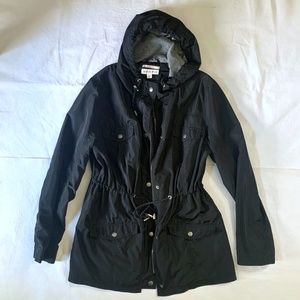 Women's Large Merona Black Lightweight Rain Jacket